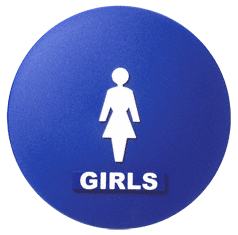 C.R. Laurence CRL Girls Decal for Restroom Doors - Manufactured Upon Request - Up To 2 Weeks Lead Time | SBH08G