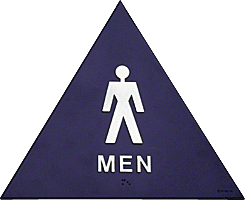 C.R. Laurence CRL Men&#39;s Restroom Sign - 12&quot; Triangle | SBH12M