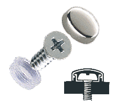 C.R. Laurence CRL Chrome Flat Large Snap Cap Screw Covers - Package of 100 | SC90F40