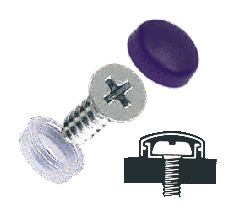 C.R. Laurence CRL Black Flat Large Snap Cap Screw Covers - Package of 100 | SC92F40
