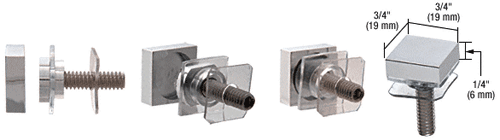 C.R. Laurence CRL Chrome 3/4&quot; Square Standoff Cap | SCAP75CH