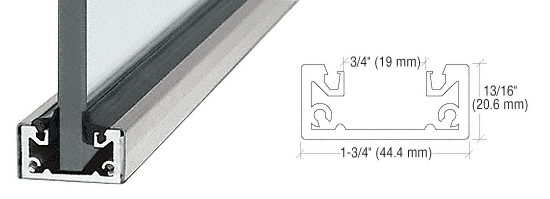 C.R. Laurence CRL Brushed Stainless 120&quot; Shallow &quot;U&quot; Channel - 10 Ft Long | SCBS3812SL