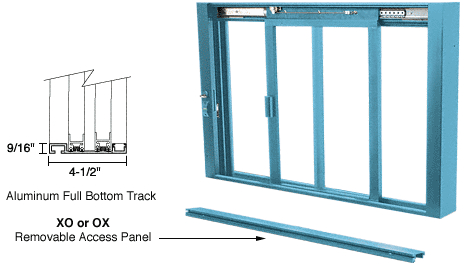 C.R. Laurence CRL Painted Self Closing Deluxe Sliding Service Windows With Full Bottom Track | SCDW1802P