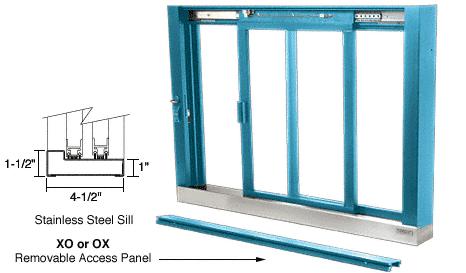 C.R. Laurence CRL Painted Self Closing Deluxe Sliding Service Windows With Stainless Steel Sill | SCDW1803P