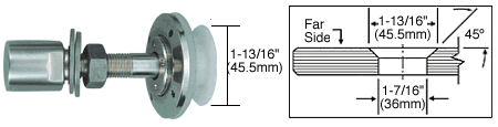 C.R. Laurence CRL Polished Stainless Finish Swivel Countersunk Fastener for 3/4&quot; Glass | SCF34PS
