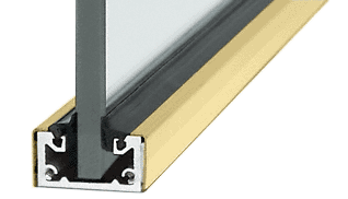 C.R. Laurence CRL Custom Length Polished Brass Shallow &quot;U&quot; Channel | SCPB3812CL