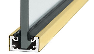 C.R. Laurence CRL Custom Length Satin Brass Shallow &quot;U&quot; Channel | SCSB3812CL