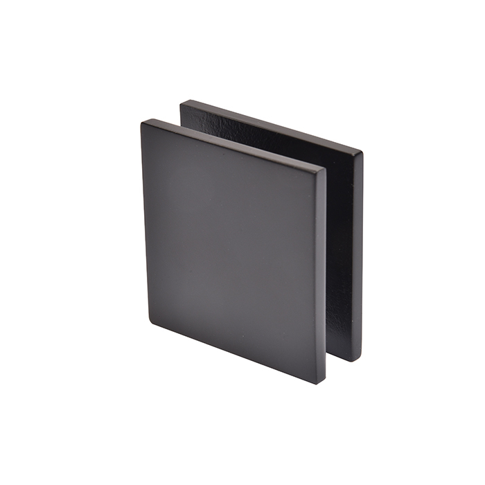 CRL Oil Rubbed Bronze Square Style Hole-in-Glass Fixed Panel U-Clamp | SCU40RB