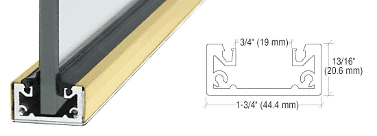 C.R. Laurence CRL Polished Brass 120&quot; Shallow &quot;U&quot; Channel - 10 Ft Long | SCPB3812SL