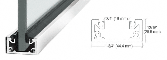 C.R. Laurence CRL Polished Stainless 120&quot; Shallow &quot;U&quot; Channel - 10 Ft Long | SCPS3812SL