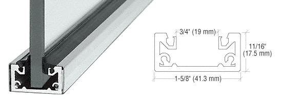 C.R. Laurence CRL Satin Anodized 120&quot; Shallow &quot;U&quot; Channel - 10 Ft Long | SCSA3812SL