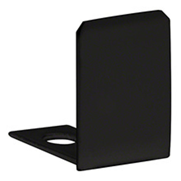 CRL Matte Black End Cap for 1/2&quot; Deep U-Channel - 10 Pack | SDCEC12MBL
