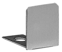 C.R. Laurence CRL Brushed Nickel  End Cap for 3/8&quot; Deep U-Channel - 10 Pack | SDCEC38BN