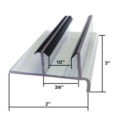 Clear Sliding Shower Door Bottom Guide | SDG001
