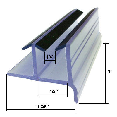 Clear Sliding Shower Door Bottom Guide | SDG002