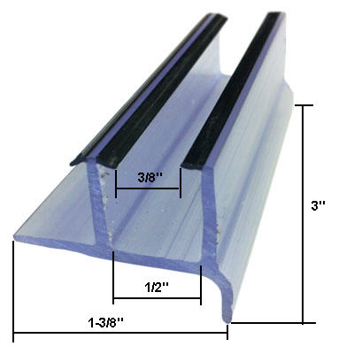 Clear Sliding Shower Door Bottom Guide | SDG004