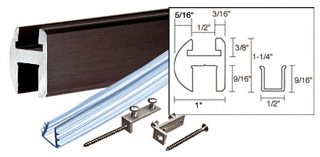 C.R. Laurence CRL Oil Rubbed Bronze Deluxe Shower Door Header Kit - 12 ft long | SDH1440RB