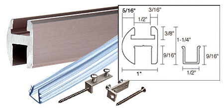 C.R. Laurence CRL Brushed Nickel Deluxe Shower Door Header Kit - 66 in long | SDH660BN