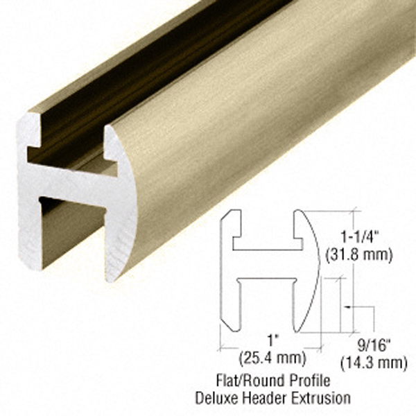 C.R. Laurence CRL Brushed Bronze 95&quot; Deluxe Shower Door Header Kit | SDH980BBRZ