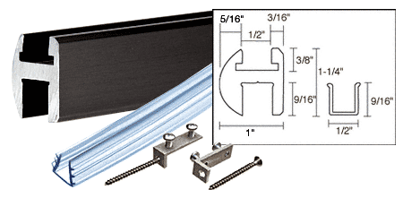 C.R. Laurence CRL Black Deluxe Shower Door Header Kit - 95 in long | SDH980BL