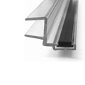 Gordon Glass&#174; Clear Polycarbonate Strike and Door Jamb U-Channel with Flexible Magnet Insert for 1/2" Glass Shower Door - 73" Long