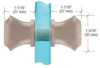 CRL Brushed Nickel Flair Style Back-to-Back Knob  | SDK053BN