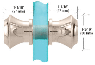 CRL Polished Nickel Flair Style Back-to-Back Knob  | SDK053PN