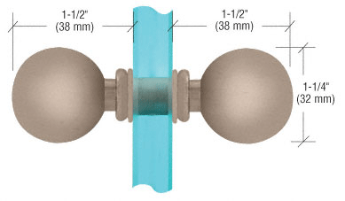 CRL Brushed Nickel Style Back-to-Back Knob  | SDK075BN