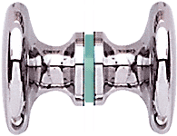 CRL Polished Chrome Traditional Style Back-to-Back Shower Door Knobs | SDK100CH