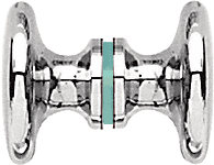 CRL Polished Nickel Traditional Style Back-to-Back Shower Door Knobs | SDK100PN