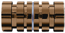CRL Contemporary Style Oil Rub Bronze Finish Back-to-Back Shower Door Knob | SDK1060RB