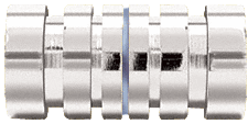 CRL Contemporary Style Polished Nickel Finish Back-to-Back Shower Door Knob | SDK106PN