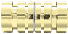 CRL Contemporary Style Satin Brass Finish Back-to-Back Shower Door Knob | SDK106SB