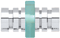CRL Polished Chrome Junior Contemporary Style Back-to-Back Shower Door Knob | SDK107CH