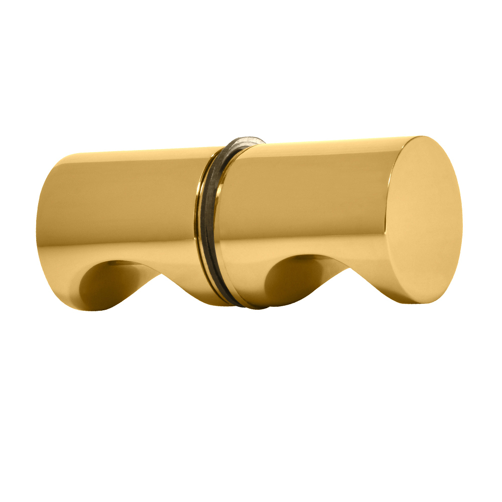 CRL Polished Brass Back-to-Back E-Z Grip Style Knob | SDK140BR