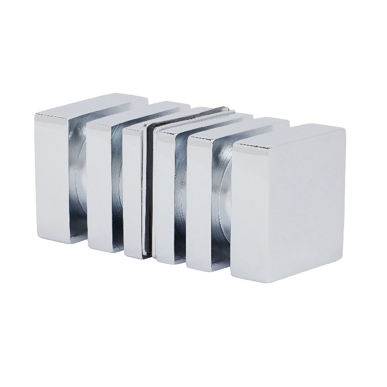 CRL Polished Chrome Square Back-to-Back Style Knobs  | SDK160CH