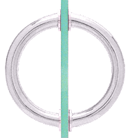 CRL Chrome 5-1/8&quot; Tubular Back-To-Back Circular Style Brass Shower Door 3/4&quot; Diameter Pull Handles | SDPC575CH