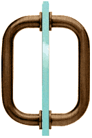 CRL 6&quot; Brushed Bronze Tubular Back-to-Back 3/4&quot; Diameter Shower Door Pull Handles | SDPR6BBRZ