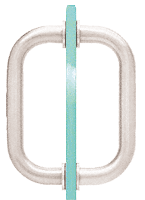 CRL 6&quot; Brushed Nickel Tubular Back-to-Back 3/4&quot; Diameter Shower Door Pull Handles | SDPR6BN