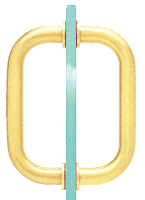 CRL 6&quot; Polished Brass Tubular Back-to-Back 3/4&quot; Diameter Shower Door Pull Handles | SDPR6BR