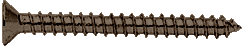 CRL Brushed Bronze #10 x 2&quot; Wall Mounting Flat Head Phillips Sheet Metal Screw - Package | P102BBRZ