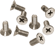 CRL Brushed Nickel Phillips 6 mm x 15 mm Cover Plate Flat Head Screws - Package | P615BN