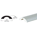 CRL Brite Anodized Frameless Shower Door Half-Round Threshold - 31 in long