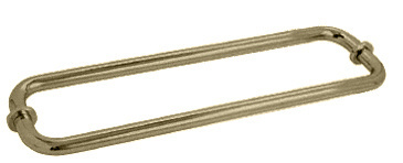 CRL Brushed Bronze 18&quot; Back-to-Back Towel Bars for Glass
 | SDTB18X18BBRZ