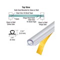 CRL Translucent Vinyl Bulb Seal with Pre-Applied Tape for 7/32" Gap - 95 in long - Pack of 5