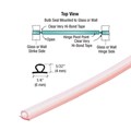 CRL Translucent Vinyl Bulb Seal with Pre-Applied Tape for 5/32" Gap - 95 in long