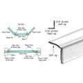 CRL Translucent Vinyl Edge "L" Seal with Pre-Applied Tape for 5/16" Maximum Gap - 95 in long
