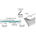 CRL Translucent Vinyl Edge "V" Seal with Pre-Applied Tape for 1/4" Maximum Gap - 95 in long 