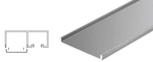 C.R. Laurence CRL Brushed Stainless Snap-In Filler Strip for Sliding Door Pocket - 10 Ft. Long | SDTTF1BS