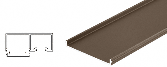C.R. Laurence CRL Dark Bronze Anodized Snap-In Filler Strip for Sliding Door Pocket - 10 Ft. Long | SDTTF1DU